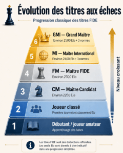 Évolution des titres aux échecs